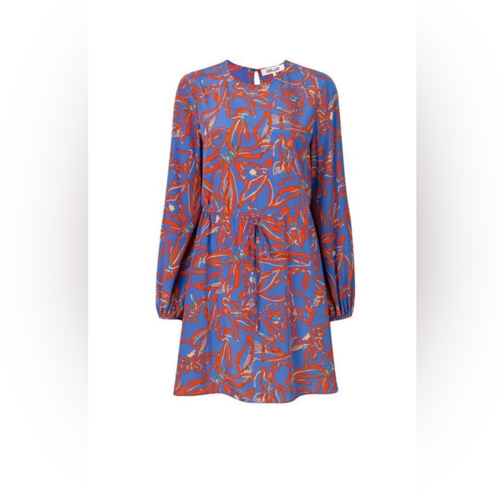 Silk DVF slit back dress